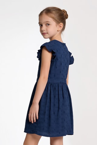 Robe en broderie anglaise - Bleu marine