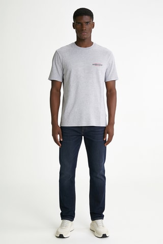 T-shirt slim - Gris clair chiné