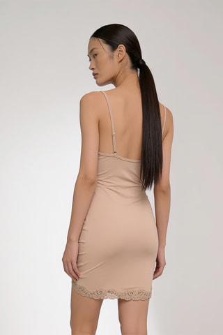 Robe fourreau - Marron clair