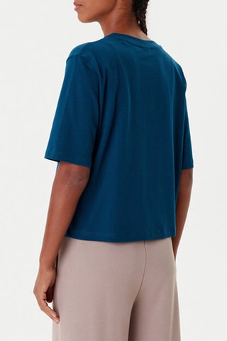 T-shirt boxy - Bleu pétrole