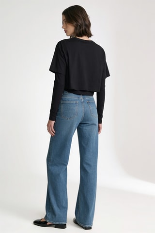 T-shirt trompe l’œil - Noir