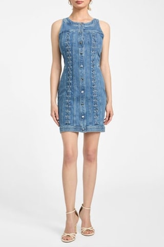 Robe droite en jean - Ciel