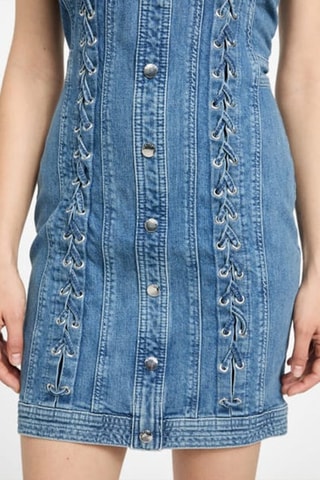 Robe droite en jean - Ciel