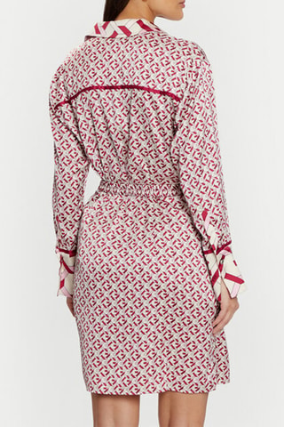 Robe chemise - Blanc et rouge