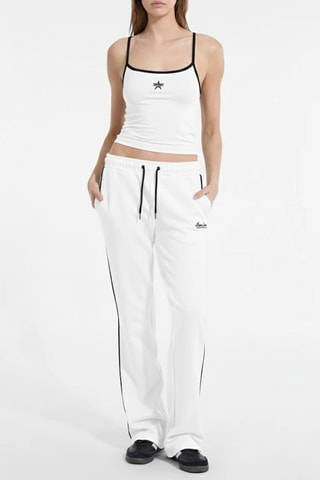 Pantalon regular - Blanc