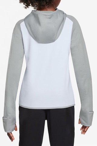 Sweat à capuche - Gris clair et blanc