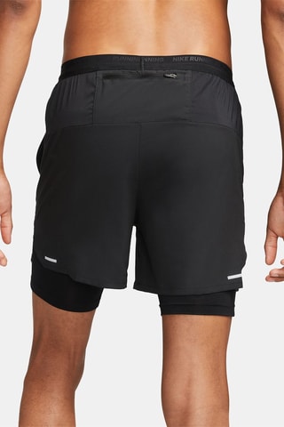 Short 2-en-1 de running Stride - Noir