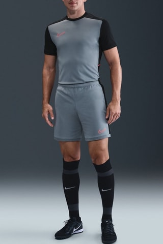 Short de football Academy - Gris et corail