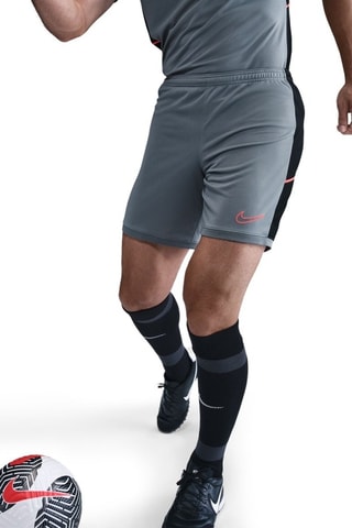 Short de football Academy - Gris et corail