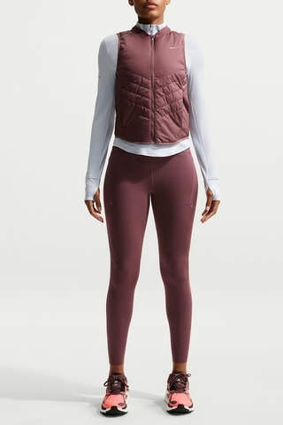 Hardloopjasje zonder mouwen Nike Tempo- Donkerbruin