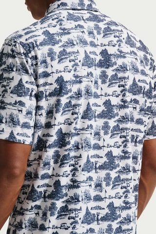 Polo de golf - Bleu marine et blanc