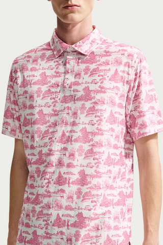 Polo de golf - Blanc et rose