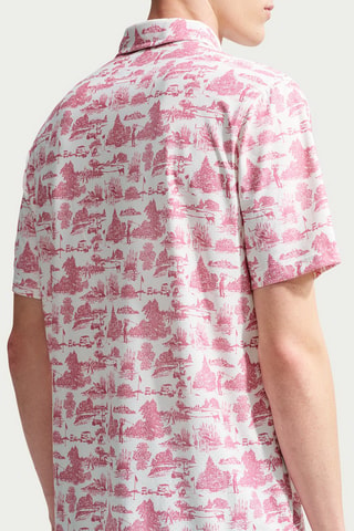 Polo de golf - Blanc et rose