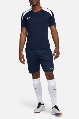 T-shirt de football Nike Strike - Bleu foncé et blanc