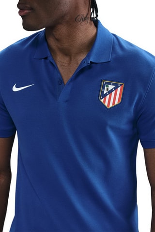 Polo slim de football Atlético de Madrid - Bleu roi