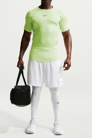 T-shirt d'entraînement Nike pro - Vert citron