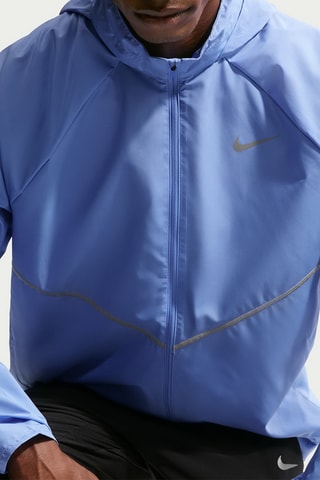 Coupe-vent à capuche de running Nike Miler - Ciel