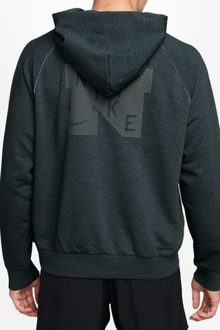 Sweat polaire d’entraînement à capuche Gym Heritage - Vert foncé chiné