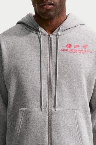 Sweat polaire de running à capuche Nike - Gris chiné
