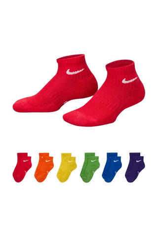 6 paires de chaussettes Nike Everyday - Rouge et orange