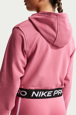 Sweat polaire de fitness à capuche Nike Pro - Rose