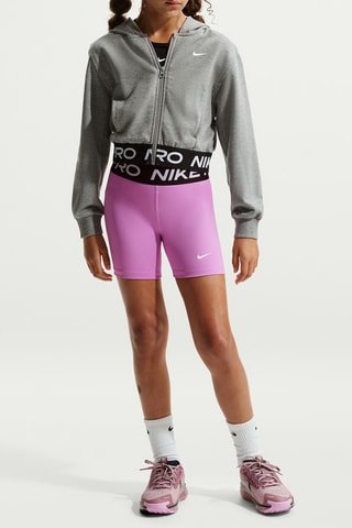 Short d'entraînement taille haute Nike Pro - Mauve et noir