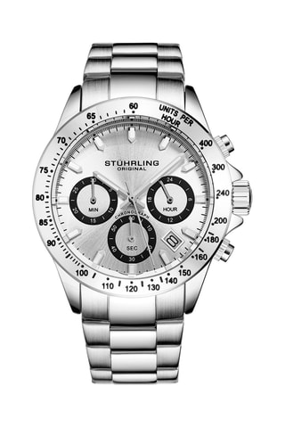 Montre à quartz en acier Monaco - Argenté
