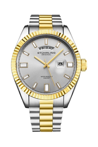 Montre à quartz en acier - Argenté et doré