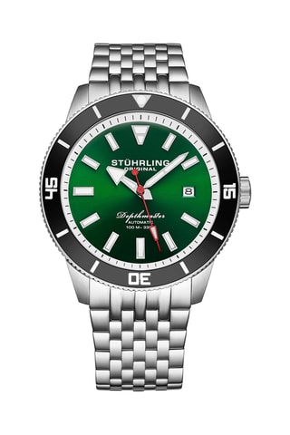 Montre automatique en acier Aquadiver - Argenté et noir