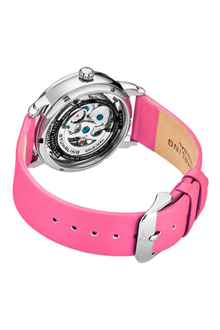 Montre automatique en cuir Legacy - Rose et argenté