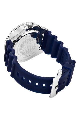 Montre à quartz en silicone Aquadiver - Bleu et argenté