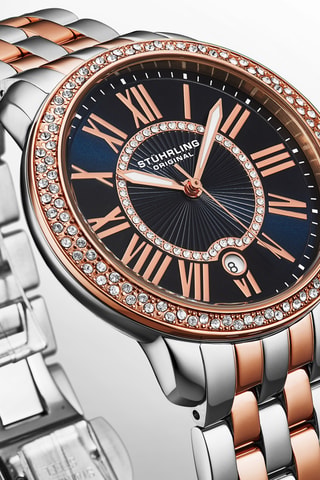 Montre en acier - Argenté et doré rose
