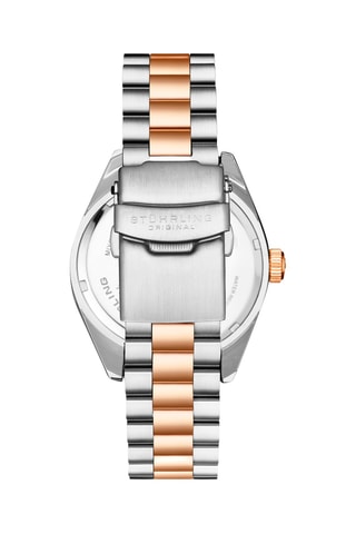 Montre à quartz en acier - Argenté et doré rose