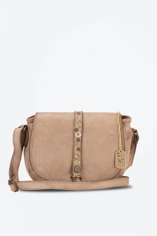 Leren Schoudertas Luigia - Taupe