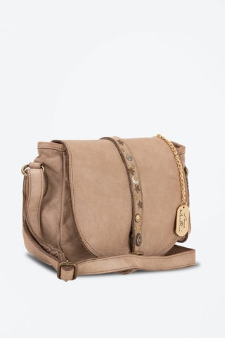 Leren Schoudertas Luigia - Taupe