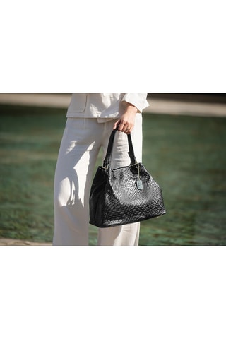 Leren Trendy Handtas Spring Summer 2026 - Zwart