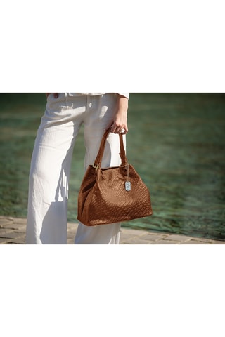 Leren Trendy Handtas Spring Summer 2026 - Bruin