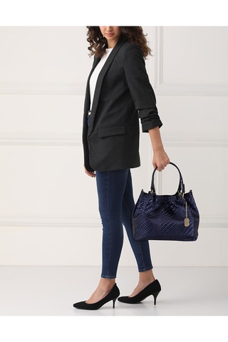 Leren Trendy Handtas Spring Summer 2026 - Blauw