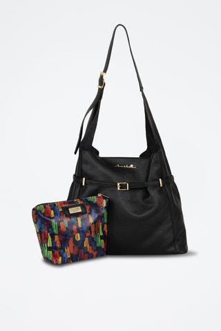 Leren Trendy Handtas Grenta - Zwart