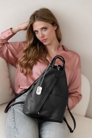Leren Rugtas Spring Summer 2026 - Zwart