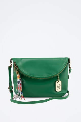 Leren Schoudertas Alice - Groen en multicolor