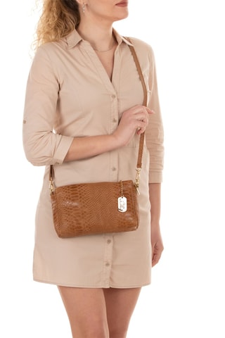 Leren Schoudertas - Camel