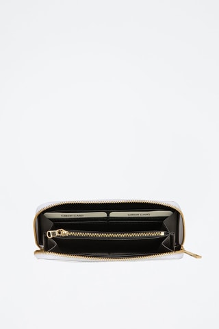 Leren Portefeuille Ottavia Wit en Rood   - Multicolor