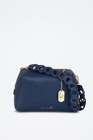 Leren Schoudertas Gessica  - Marineblauw