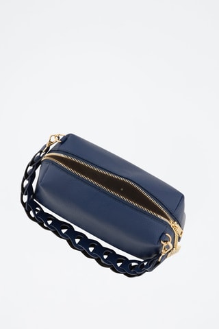 Leren Schoudertas Gessica  - Marineblauw