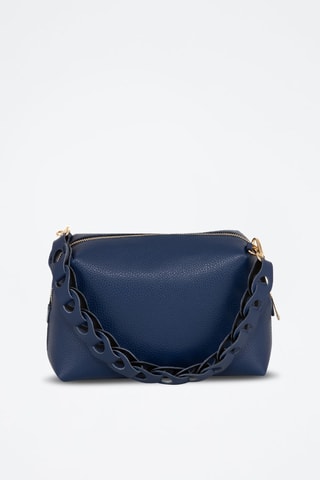 Leren Schoudertas Gessica  - Marineblauw