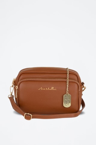 Leren Schoudertas Tabita  - Camel