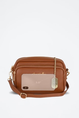 Leren Schoudertas Tabita  - Camel