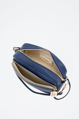 Leren Schoudertas Tabita  - Marineblauw