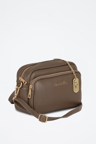 Leren Schoudertas Tabita  - Taupe
